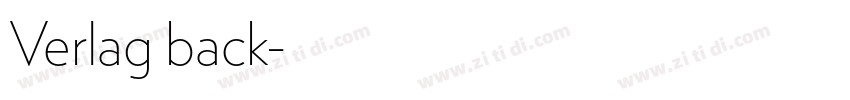 Verlag back字体转换